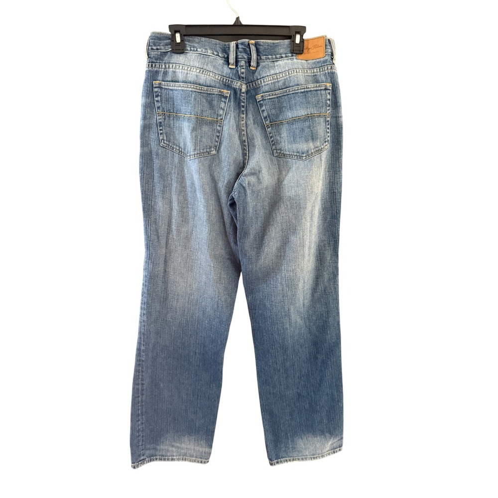 Indigo Palms Mens Baggy Straight Leg Blue Denim Jeans 34x34 Medium Wash